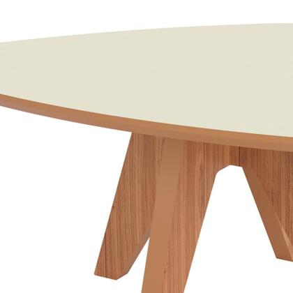 Imagem de Mesa de Centro Orgânica Mille Freijó e Off White 30 cm