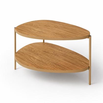 Imagem de Mesa de Centro ou Lateral Orgânica Decorativa Sala Quarto Sofá Canto Cabeceira Moderna Amadeirada