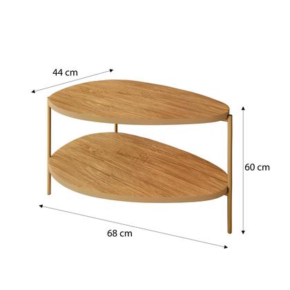 Imagem de Mesa de Centro ou Lateral Orgânica Decorativa Sala Quarto Sofá Canto Cabeceira Moderna Amadeirada