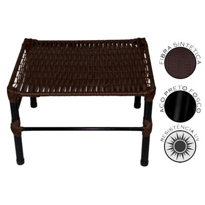 Imagem de Mesa de Centro para Área Externa Retangular Bela em Fibra Sintética 60cm Acesse Móveis