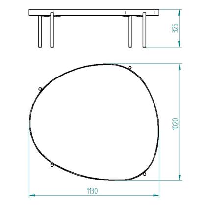 Imagem de Mesa de Centro para Sala de Estar 102cm Bossa