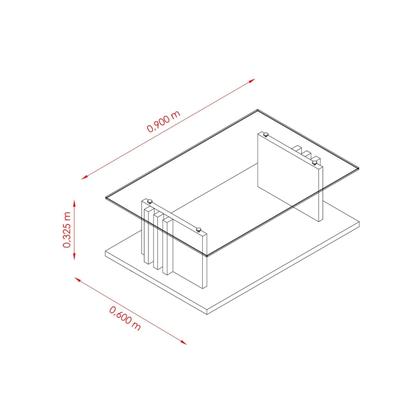Imagem de Mesa de Centro para Sala de Estar Retangular Frizz