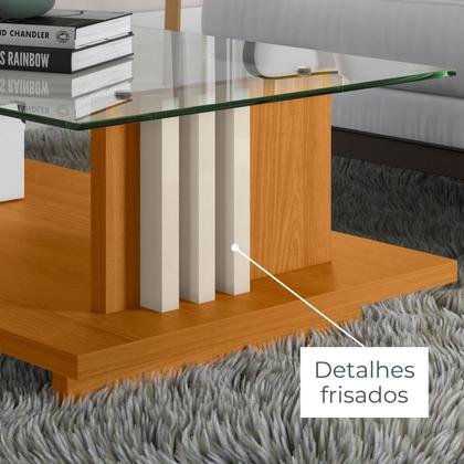 Imagem de Mesa de Centro para Sala de Estar Retangular Frizz