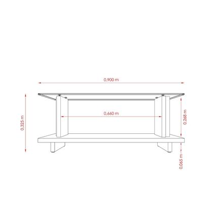 Imagem de Mesa de Centro para Sala de Estar Retangular Frizz