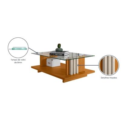Imagem de Mesa de Centro para Sala de Estar Retangular Frizz