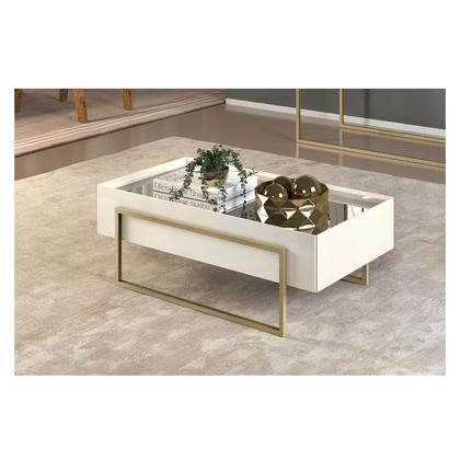 Imagem de Mesa de Centro Pilar Off White  DJ Móveis