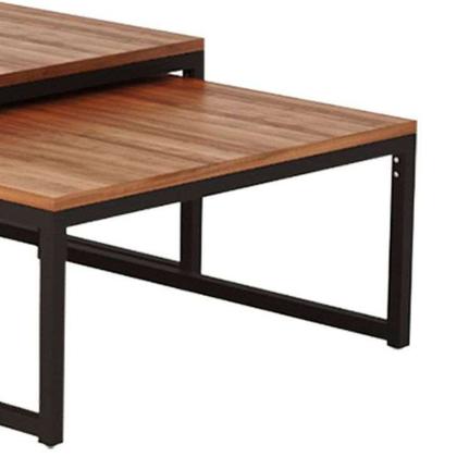 Mesa de Centro Quadrada Cristina Marrom e Preta - Mobly Imagem de Mesa de Centro Quadrada Cristina Marrom e Preta