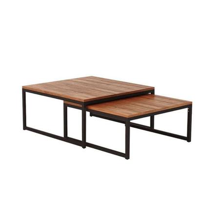 Mesa de Centro Quadrada Cristina Marrom e Preta - Mobly Imagem de Mesa de Centro Quadrada Cristina Marrom e Preta