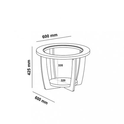Imagem de Mesa de Centro Redonda 60cm Curve Artely