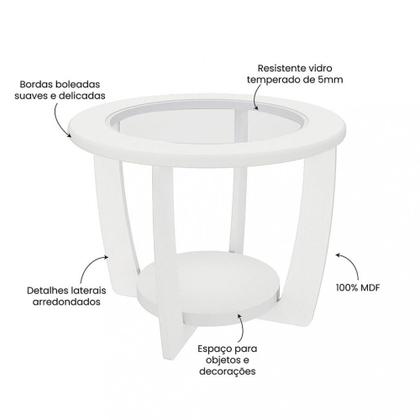 Imagem de Mesa de Centro Redonda 60cm Curve Artely