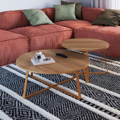 Imagem de Mesa de Centro Redonda Complementos Hanover 80 cm