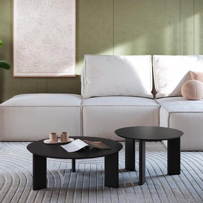 Imagem de Mesa de Centro Redonda Complementos Nero 60 cm