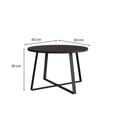 Imagem de Mesa de Centro Redonda Complementos Preta 60 cm