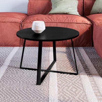 Imagem de Mesa de Centro Redonda Complementos Preta 60 cm