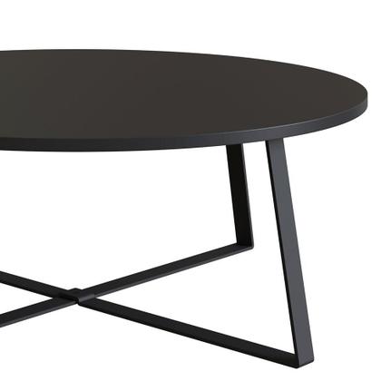 Imagem de Mesa de Centro Redonda Complementos Preta 80 cm