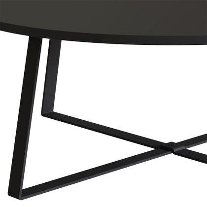 Imagem de Mesa de Centro Redonda Complementos Preta 80 cm