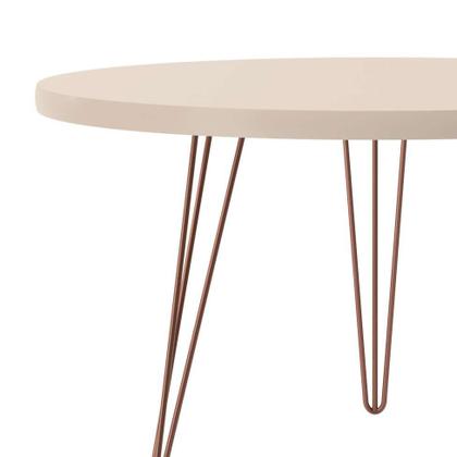 Mesa de Centro Redonda Evolution Off White - Patrimar Imagem de Mesa de Centro Redonda Evolution Off White