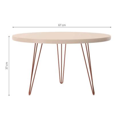 Mesa de Centro Redonda Evolution Off White - Patrimar Imagem de Mesa de Centro Redonda Evolution Off White