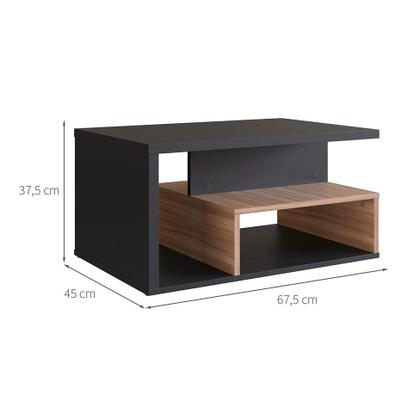 Imagem de Mesa de Centro Retangular Leah Preta e Montana