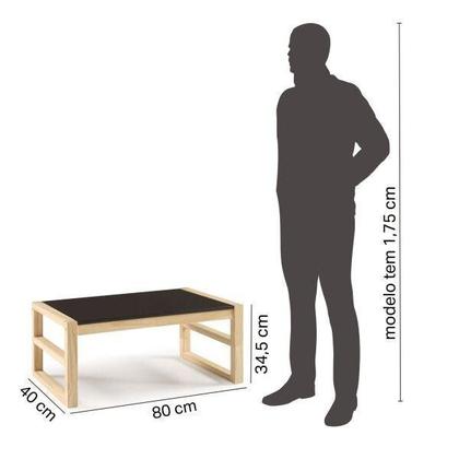 Imagem de Mesa de Centro Retangular Madeira Maciça Guará Yescasa