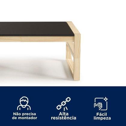 Imagem de Mesa de Centro Retangular Madeira Maciça Guará Yescasa