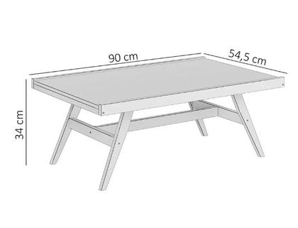 Imagem de Mesa De Centro Retangular Madeira  Reforçada Mdf E Pinus
