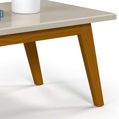 Mesa de Centro Retangular Prism Off White e Marrom - Patrimar Imagem de Mesa de Centro Retangular Prism Off White e Marrom