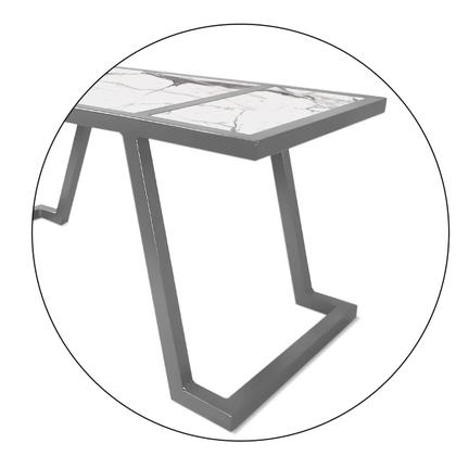 Imagem de Mesa De Centro Retangular Sala Mdf Coimbra Prata e Vulcano