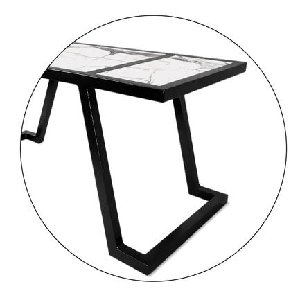 Imagem de Mesa De Centro Retangular Sala Mdf Coimbra Preto e Vulcano