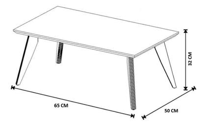 Imagem de Mesa De Centro Retangular Sala Mdf Pé Palito Decorativa