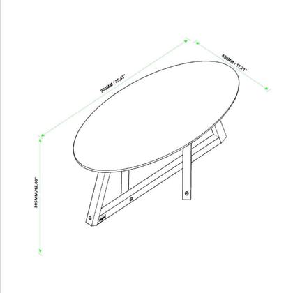 Imagem de Mesa de Centro Sala de estar Vintage Oval Branca