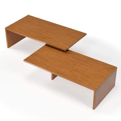 Imagem de Mesa De Centro Sala Gemini Moderna Retangular Baixa Modular Apoio