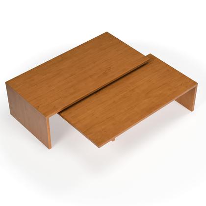 Imagem de Mesa De Centro Sala Gemini Moderna Retangular Baixa Modular Apoio