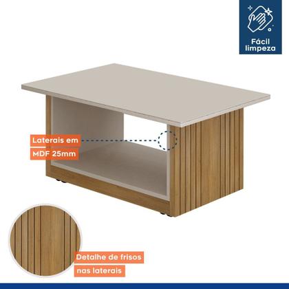 Imagem de Mesa de Centro Veneza Cinamomo com Off White ValdeMóveis