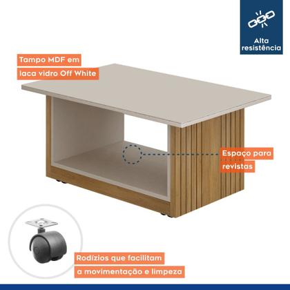 Imagem de Mesa de Centro Veneza Cinamomo com Off White ValdeMóveis