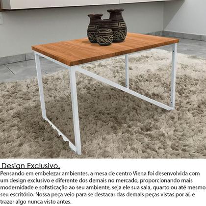 Imagem de Mesa De Centro Viena Retangular Para Sala Decor Madeira MDF Compacta