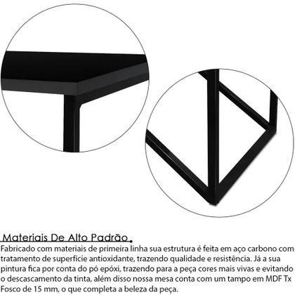 Imagem de Mesa De Centro Viena Retangular Para Sala Decor Madeira MDF Compacta