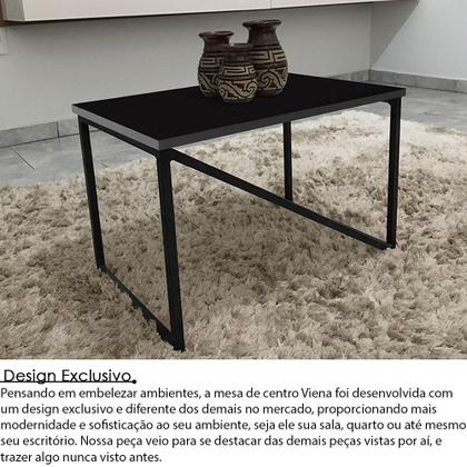 Imagem de Mesa De Centro Viena Retangular Para Sala Decor Madeira MDF Compacta