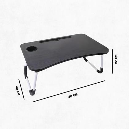 Imagem de Mesa de Colo Portátil Dobrável Suporte Multiuso - Preto