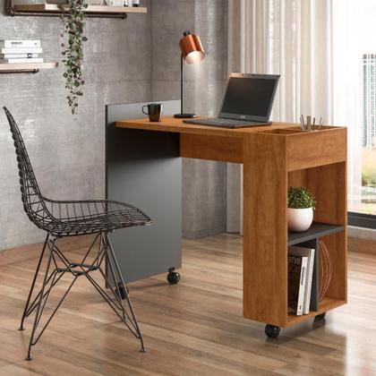 Imagem de Mesa de Computador Alessa943 para Escritório Chumbo/Amêndoa