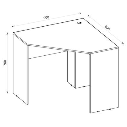 Imagem de Mesa De Computador Canto Office Cubic Branco - Caemmun