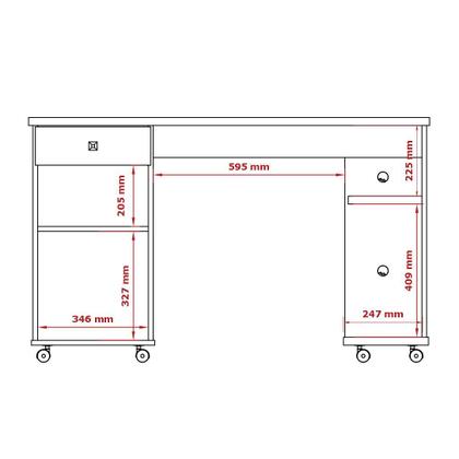 Imagem de mesa de computador com 1 gaveta Milion Patrimar Moveis