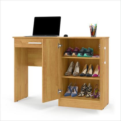 Imagem de Mesa de Computador Escrivaninha Com Organizador Space Cinamomo - Patrimar Móveis