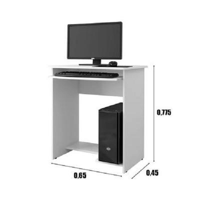 Imagem de Mesa de computador / Escrivaninha - Cor Branco Prática
