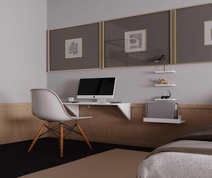 Imagem de Mesa De Computador Escrivaninha Suspensa Status + Brinde