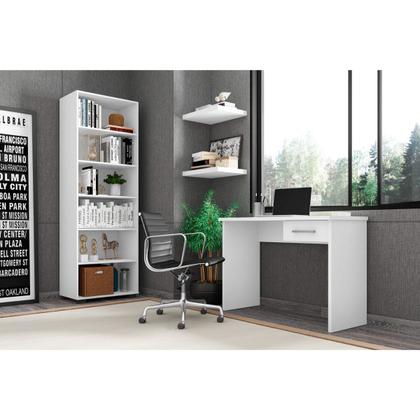 Imagem de Mesa De Computador Gávea Escritório Com Gaveta Cor Branco