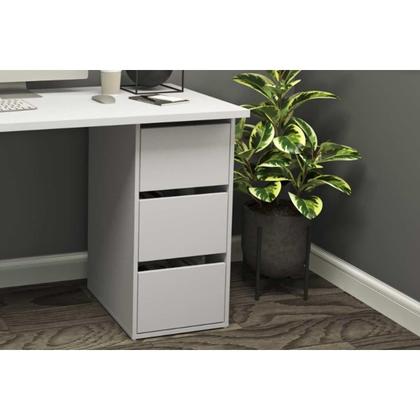 Imagem de Mesa de Computador MB 1035 c/ 3 Gavetas Branco - Movelbento