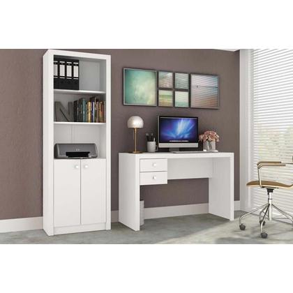 Imagem de Mesa de Computador ME-4123 c/ 2 Gavetas Amêndoa - Tecno Mobili