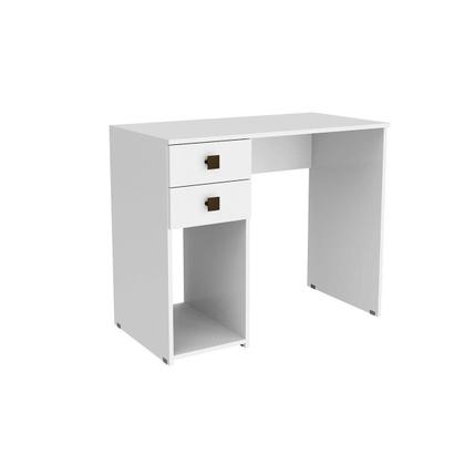 Imagem de Mesa de Computador MSM 412 c/ 2 Gavetas Branco - Movelbento