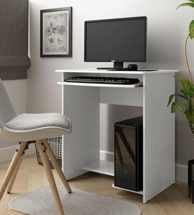Imagem de Mesa De Computador Prática - Branco - EJ Móveis